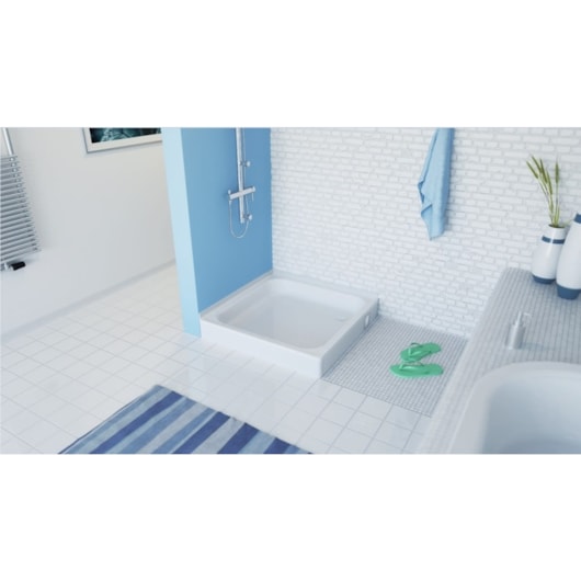 Piso Box De Aço Esmaltado 90x90x7 Sem Válvula Europa Branco Celite - Imagem principal - 8da36ce2-d736-446a-86cb-3cd91163e4c4