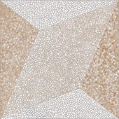 Piso Cerâmico 60x60cm Bold Geometric Mosaic Beige Granilhado Pei4 Embramaco