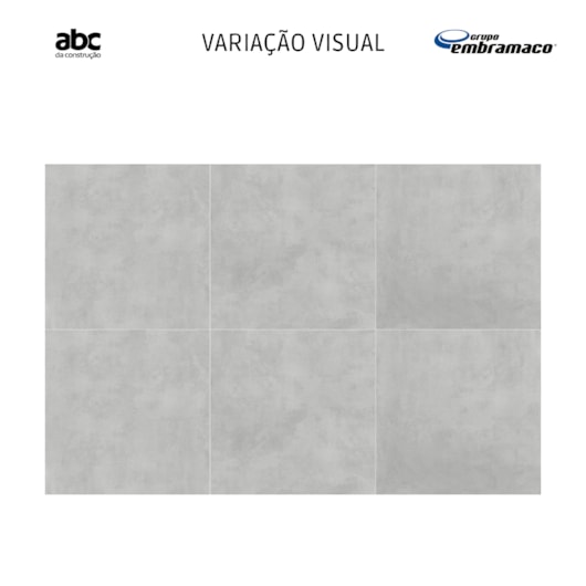 Piso Cerâmico Embramaco Nevada Mate Acetinado Cinza 60x60cm Bold  - Imagem principal - 17033a7f-5229-4ba5-a9cc-80c7e4dea314