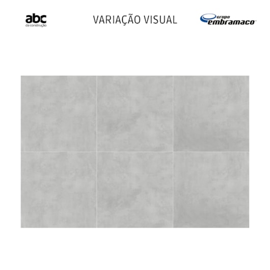 Piso Cerâmico Embramaco Nevada Mate Acetinado Cinza 60x60cm Bold  - Imagem principal - af7a3f3c-3564-4281-bbbb-17d2b255aad1