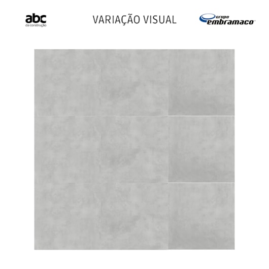 Piso Cerâmico Embramaco Nevada Out Cinza Externo 60x60cm Retificado - Imagem principal - 14810863-8b32-4289-8f27-18540e6eeec6