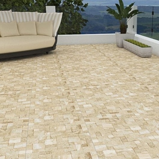 Piso Cerâmico Embramaco São Jose Beige Pedra Externo 60x60cm Bold  - Imagem principal - d40c65af-72ad-48eb-87a6-190f3a9eb47d