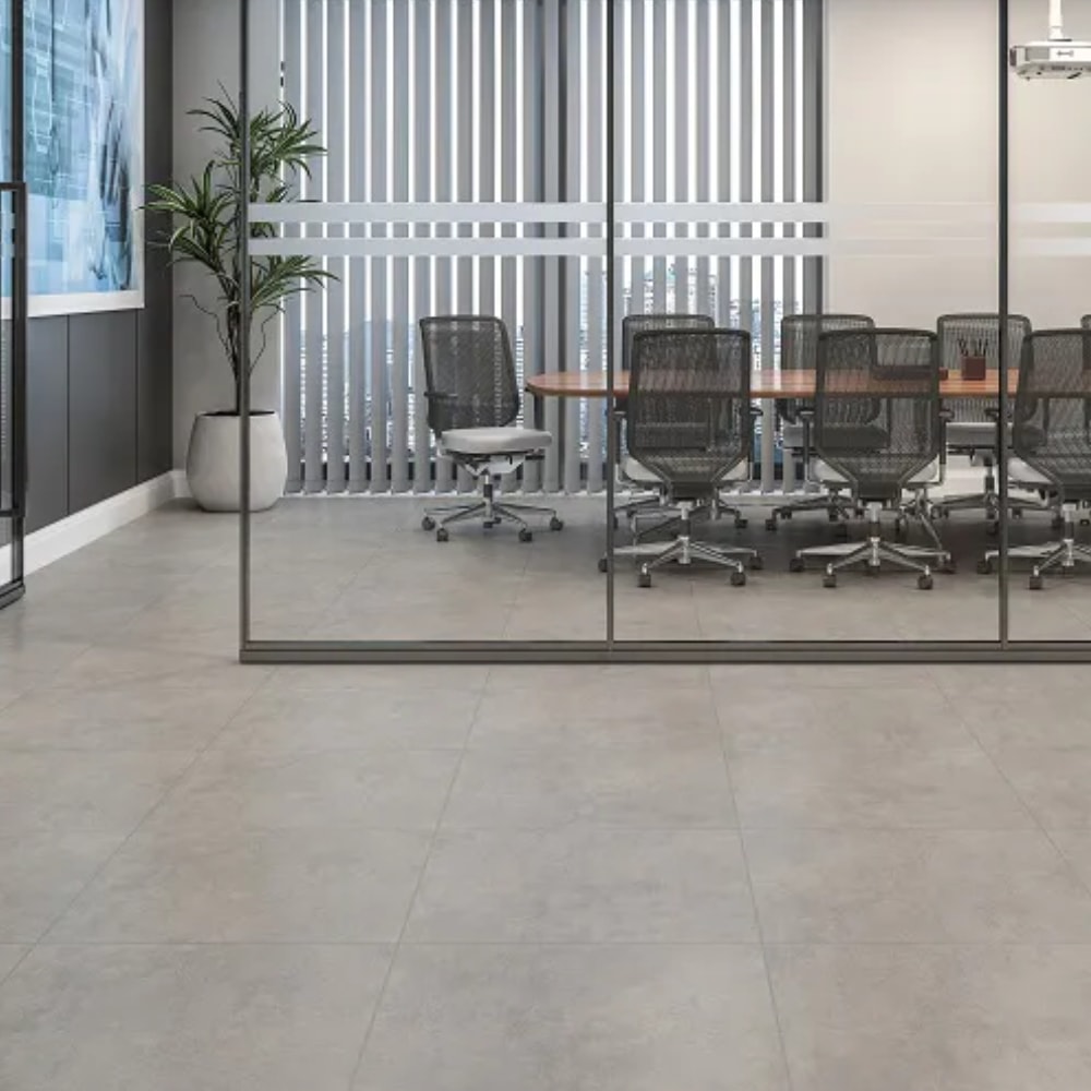 Piso Cerâmico Fioranno Novara Plus Acetinado Hd Cinza 62x62cm Bold