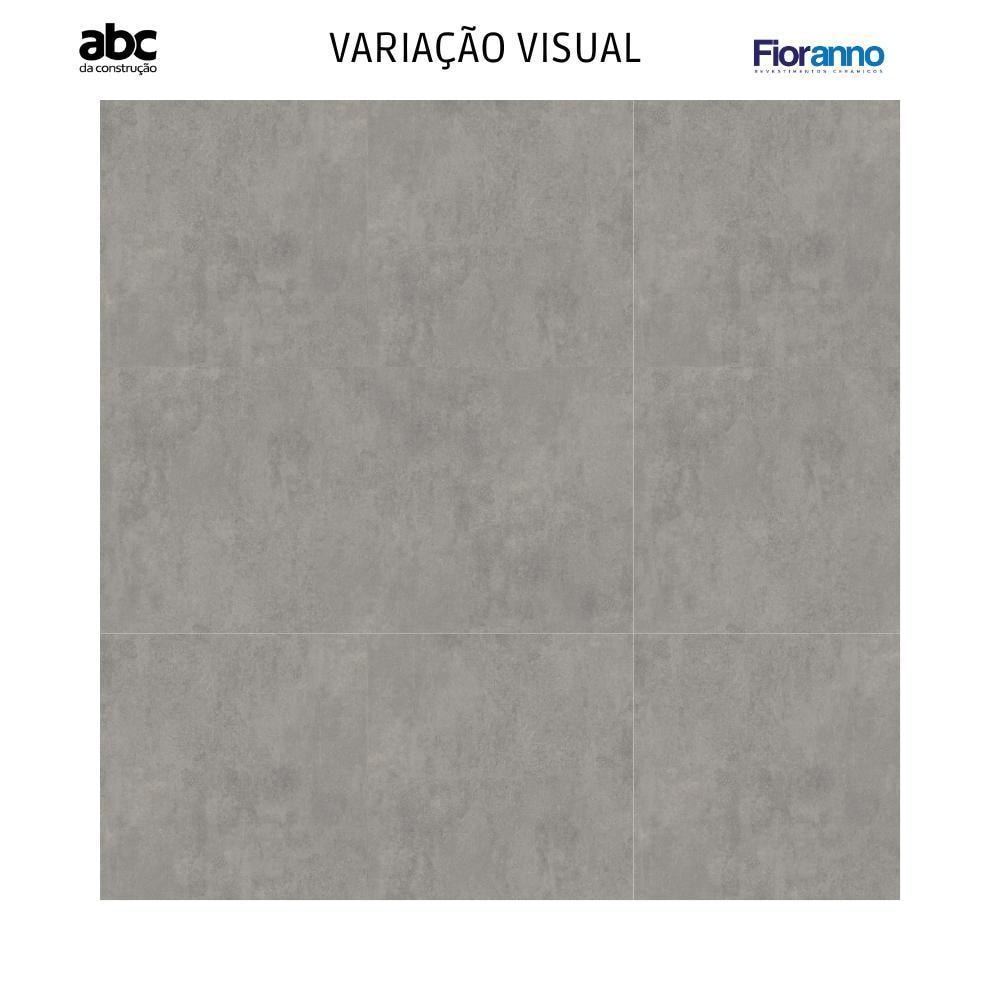 Piso Cerâmico Fioranno Novara Plus Acetinado Hd Cinza 62x62cm Bold