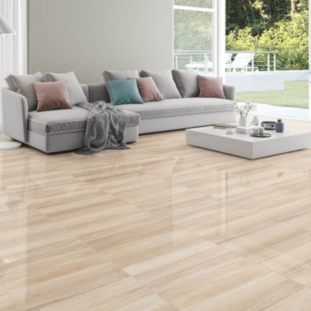 Piso Cerâmico Fioranno Volga Plus Brilhante 62x62cm Madeira Bold