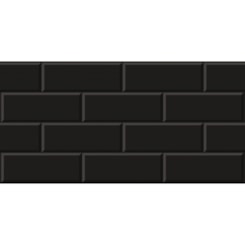 Piso Ceramico Incopisos Vivence York Preto Brilhante 39x75,5cm Retificado