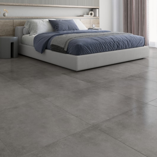 Piso Ceramico Marmocerâmica Concret Gray Acetinado 75,5x75,5cm Retificado - Imagem principal - 93ac944f-b53d-4235-8980-b3b22d02a496