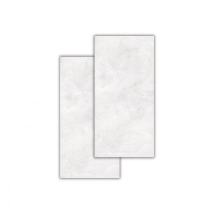 Piso Ceramico Marmocerâmica Marmo Gran Onix Bianco Polido 56x113cm Retificado