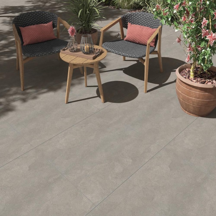 Piso Cerâmico Opus Soft Grey Granilha 81x81cm Retificado