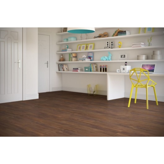 Piso Laminado Durafloor Space Click 18,7x134cm Nogueira Italiana - Imagem principal - 2dad04f0-6d3a-4d93-b352-2308bed0332e
