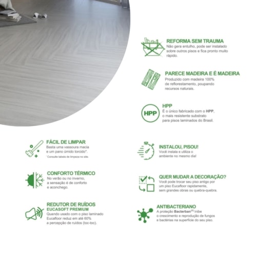 Piso Laminado Eucafloor Prime Clic Fresno Decap New 2 21,7x135,7 - Imagem principal - d1513d43-b030-4b30-8ca8-b8c14e902377