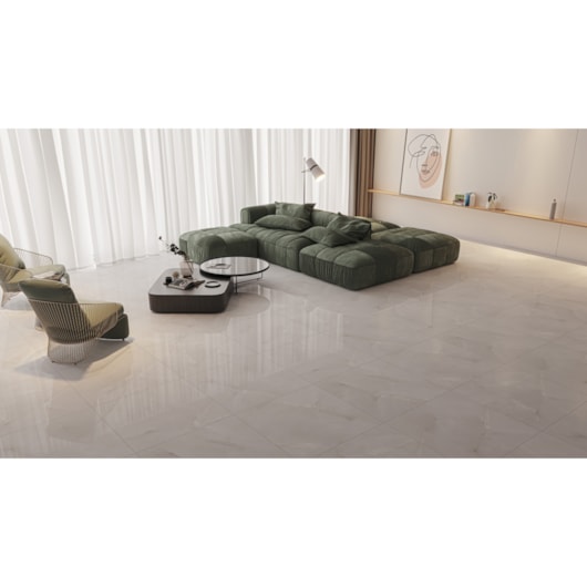 Piso Marmocerâmica Diamond Ice Vpr Polido 90x90cm Retificado - Imagem principal - a0171f93-fca9-4cb9-be39-1ffa7021df78