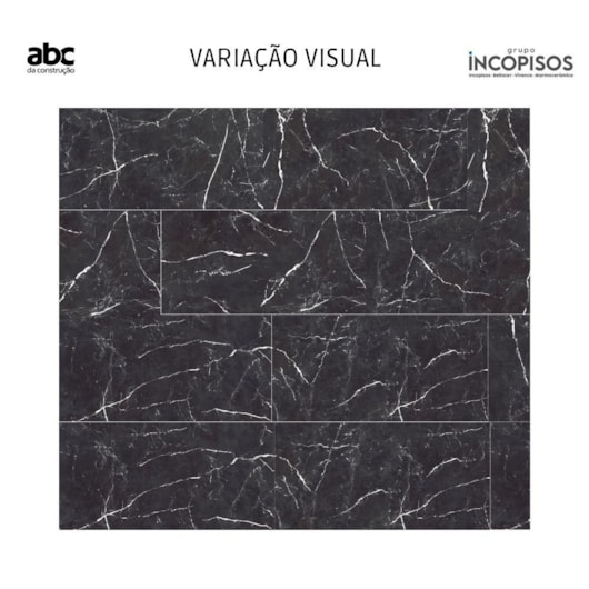 Piso Marmocerâmica Gran Venatto Black Polido 56x113cm Retificado - Imagem principal - fa1f09da-9eac-4e7c-9fae-8c8c1916fe05