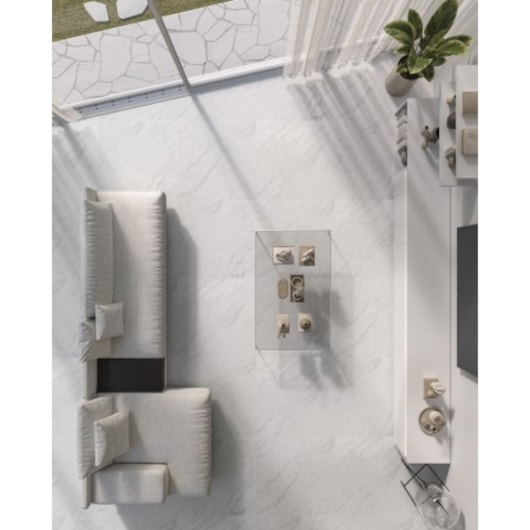 Piso Vinílico Biancogres Citta Home Alpi Bianco 2mm Capa 0,15 96x96cm - Imagem principal - 4bedd576-e44b-49ba-97a3-43c599dad014