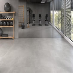 Piso Vinílico Biancogres Città Home Cemento Grigio 2mm Capa 0,15 94x94cm