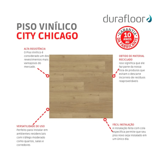 Piso Vinílico Durafloor City Chicago 17,8x121,9cm - Imagem principal - 43af3a19-6399-4cc5-adcc-a25a2c4645ec