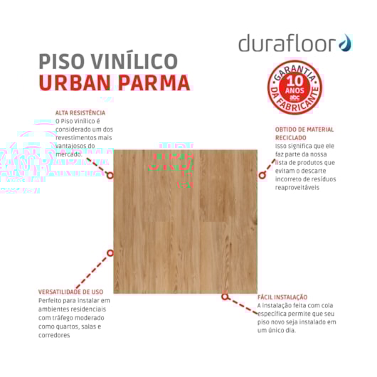 Piso Vinílico Durafloor Urban Parma 0,2x17,8x121,9cm - Imagem principal - 45f9c5b1-e6fa-4c4a-ad97-e47ce434af95