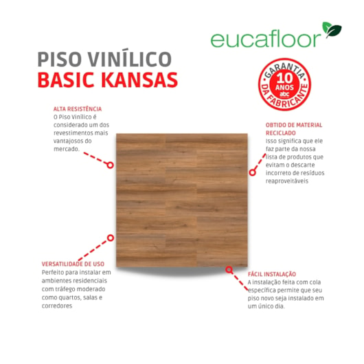 Piso Vinílico Eucafloor Basic Kansas 23,8x122,9cm - Imagem principal - 19ea79ec-79fd-4f3d-9c65-bde9567ef137