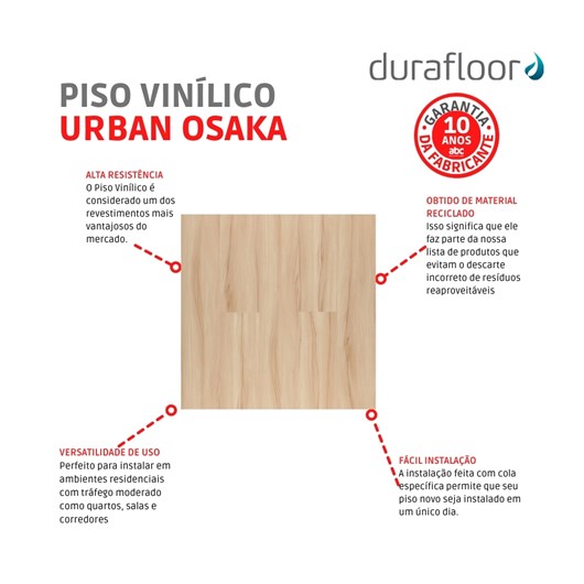 Piso Vinílico Urban 2x178x1219mm Osaka Durafloor - Imagem principal - 932aeaa6-717e-43a3-8894-dedbc3623e7f