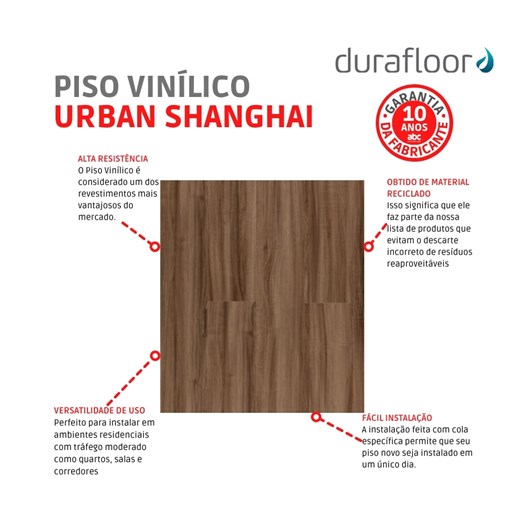 Piso Vinílico Urban 2x178x1219mm Shanghai Durafloor - Imagem principal - ef00a917-13e1-4b8c-8749-9bd9931a436b