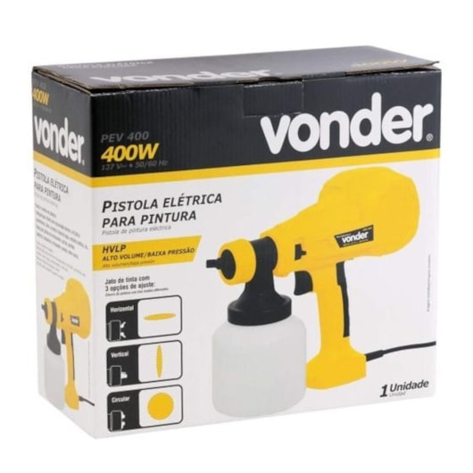 Pistola Elétrica Para Pintura PEV 400 Vonder 127V                                                     - Imagem principal - c6414d28-16f9-4367-9377-79ea27d69fcf