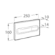 Placa De Acionamento Pl1 Lacquered Grey Roca 3/6L - ea8591b8-f0bb-4c6e-bc92-fad2dd7ed552
