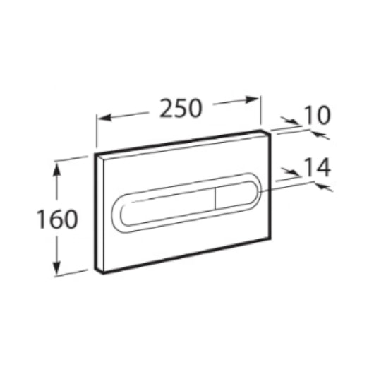 Placa De Acionamento Pl1 Lacquered Grey Roca 3/6L - Imagem principal - a5a28d06-f65b-4bf8-b8e4-f15f49709421