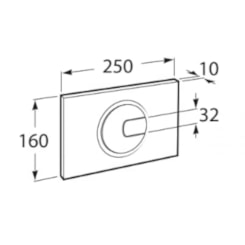 Placa De Acionamento Pl4 Branco Roca 3/6L