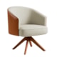 Poltrona Julia Bege Com Couro Nobly - 7d52c33b-bd20-4435-8cdf-c14f523386db