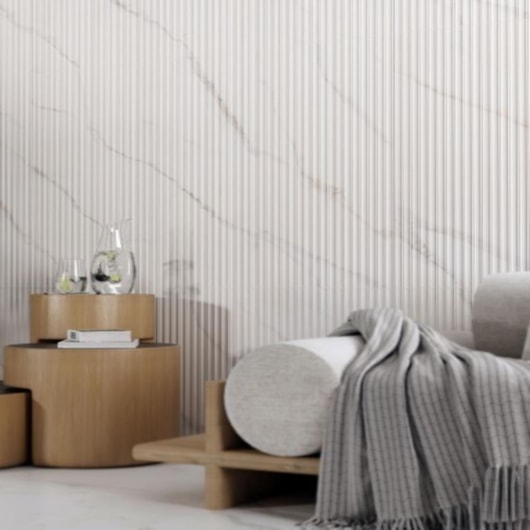Porcelanato Biancogres Aris Calacata Altíssimo Acetinado 45x90cm Retificado - Imagem principal - 88ff7cd6-8170-4eb4-b07e-8cc8eba04b07