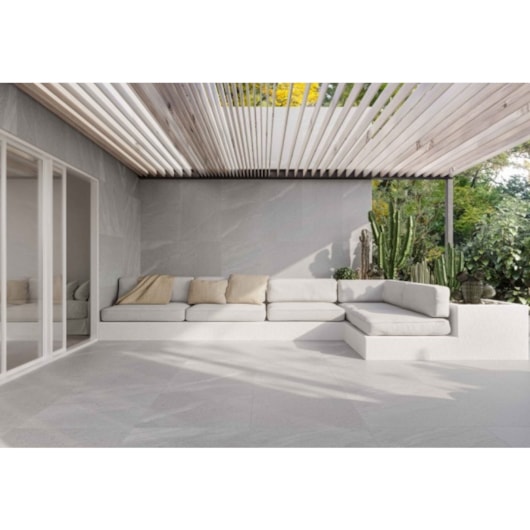 Porcelanato Biancogres Basaltina Grigio Externo 60x60cm Retificado - Imagem principal - 3b747944-d10e-4f89-9da4-b51cd1cdaf2c