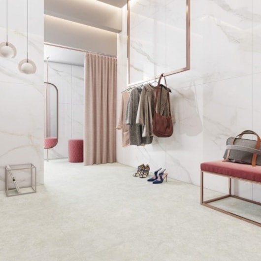 Porcelanato Biancogres Calacata Altíssimo Lux Poilido 90x180cm Retificado                     - Imagem principal - f54ea418-ae07-44b3-a8b4-a2d887524e71