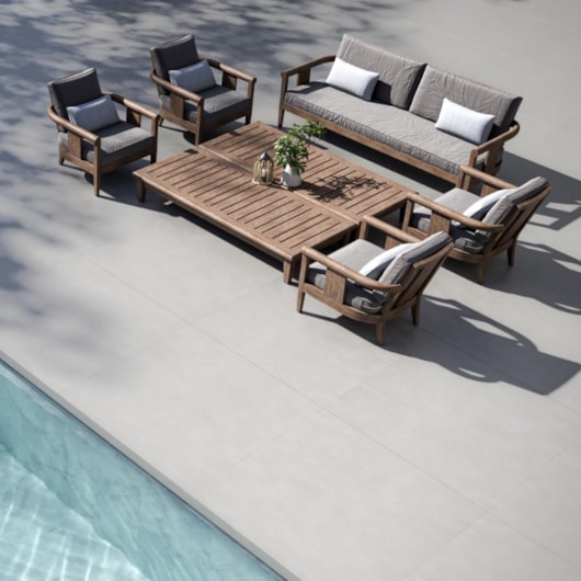 Porcelanato Biancogres Cemento Grafite Externo 90x90cm Retificado - Imagem principal - e2d5555a-3b91-44b7-bc1f-3c4d56bb52d5