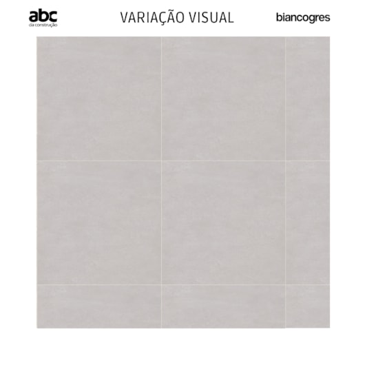 Porcelanato Biancogres Cemento Grigio Acetinado 90x90cm Retificado  - Imagem principal - 2b78dcaf-8f04-4eec-ba21-009670f2b534