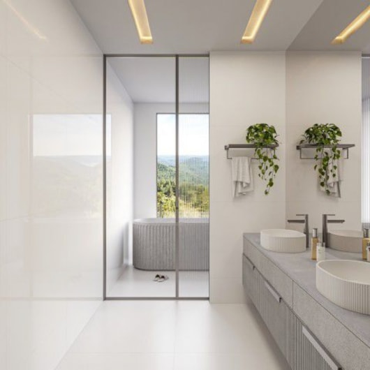 Porcelanato Biancogres Cristallo Bianco Satin Retificado 90x90cm - Imagem principal - d3d4fe3a-f8d3-45b9-a112-93cb66068be2