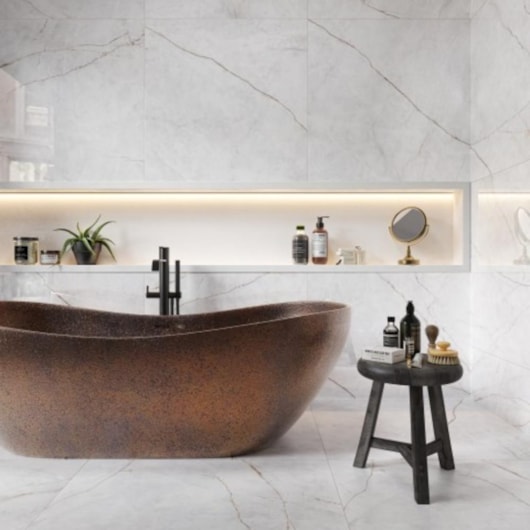 Porcelanato Biancogres Cristallo Quartz Satin Acetinado 90x90cm Retificado - Imagem principal - 89ab522c-0603-4804-8b87-a94d7129530d
