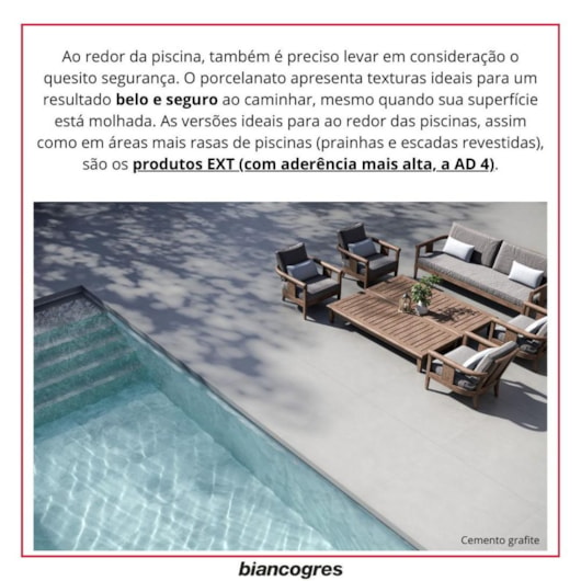 Porcelanato Biancogres Dorcia Grafite Externo 100x100cm Retificado - Imagem principal - 925e5528-0574-44b5-9b71-914fc9748915