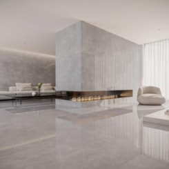 Porcelanato Biancogres Gris Armani Lux 90x90cm Retificado