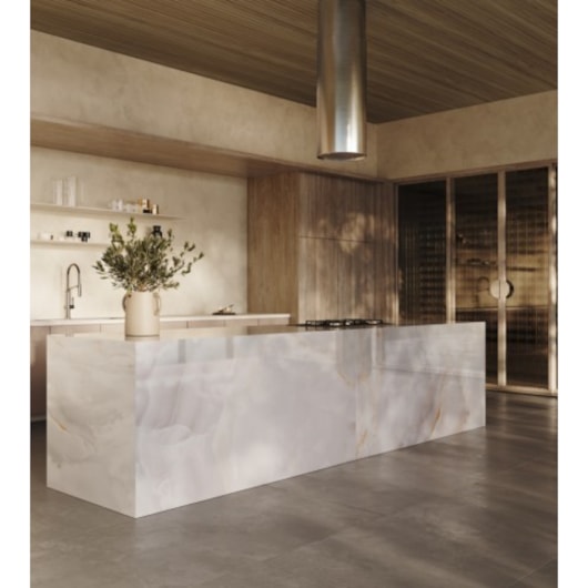 Porcelanato Biancogres Onix Bianco Lux Polido 60x120cm Retificado  - Imagem principal - cf07a0ec-ce70-435e-a030-508d3765ba05