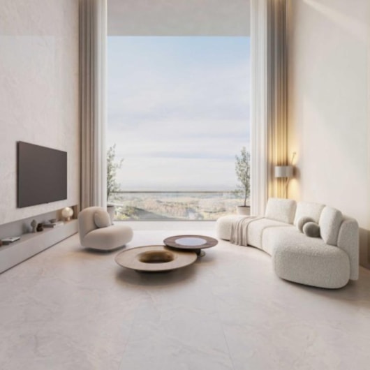Porcelanato Biancogres Palestro Bianco Lux Polido 80x80cm Retificado - Imagem principal - c4adea7a-0c22-4f49-861a-df01709fc483
