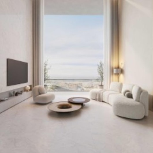 Porcelanato Biancogres Palestro Bianco Satin Acetinado 80x80cm Retificado - Imagem principal - 7c6c9b80-337c-47dd-8825-04a5cb9510b6