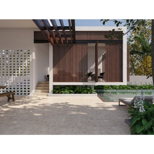 Porcelanato Biancogres Pietra Nicolau Beige Externo 90x90cm Retificado - Imagem principal - 268f2052-d808-494c-84ad-5c576984eaf6