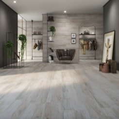 Porcelanato Biancogres Scandinavo Bianco Acetinado 26x106cm Madeira Retificado 