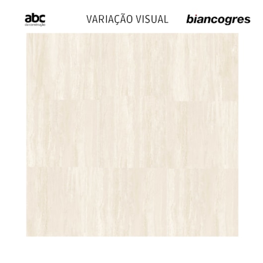 Porcelanato Biancogres Travertino Clássico Satin 100x100cm Retificado - Imagem principal - 75248d4a-972e-464f-9d9c-eaee915570d1