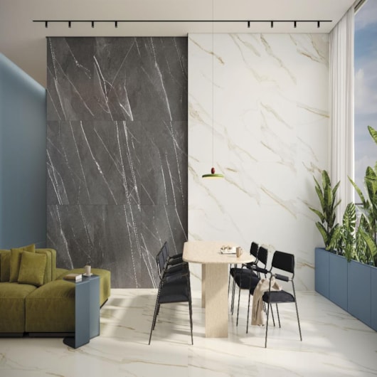 Porcelanato Ceusa Calacata Royal Wh Natural 120x120cm Retificado - Imagem principal - 48b080f3-a3d6-4d90-933d-cb19bdbb9fbb