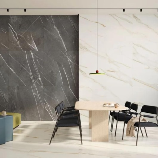 Porcelanato Ceusa Calacata Royal Wh Natural 90x180cm Retificado - Imagem principal - 10fa8234-34f0-4254-bd7b-8aeb18a69770