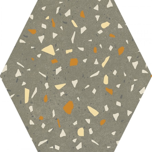 Porcelanato Ceusa Confete Hexagonal Dgn Natural 17,44x17,44cm Bold - Imagem principal - 1e5450b3-0a31-4fe5-9603-67271831d47c