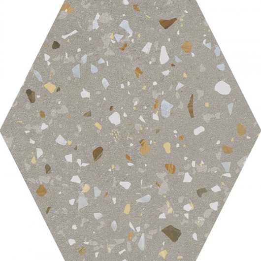 Porcelanato Ceusa Confete Hexagonal Gr Natural 17,44x17,44cm Bold - Imagem principal - 5343166f-cd94-4711-a486-253ffd509a25