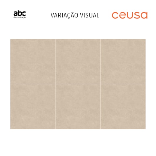 Porcelanato Ceusa Cromo Bege Acetinado 120x120cm Retificado  - Imagem principal - 59cf6f06-6e6a-4c95-a7d1-ad3f46111ec7