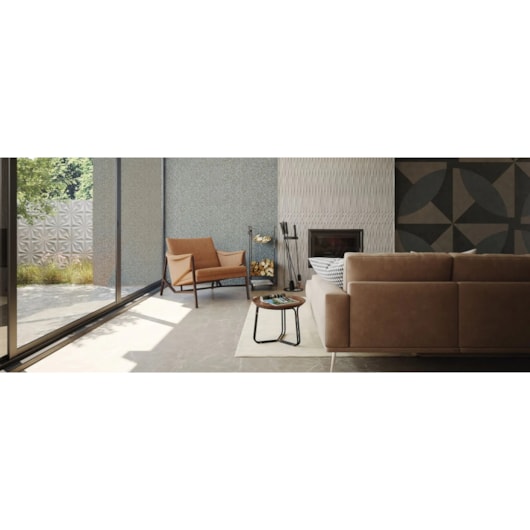 Porcelanato Ceusa Drapeado Beton 58,4x58,4cm Retificado - Imagem principal - 391010a2-e051-4eef-bc0c-439ad56c0e22